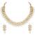 Aheli indian ethnic kundan pearl fancy bridal traditional choker necklace jewellery set with earrings