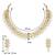 Aheli indian ethnic kundan pearl fancy bridal traditional choker necklace jewellery set with earrings