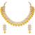 Aheli indian ethnic kundan pearl fancy bridal traditional choker necklace jewellery set with earring