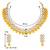 Aheli indian ethnic kundan pearl fancy bridal traditional choker necklace jewellery set with earring