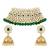 Aheli green kundan faux pearl choker necklace earring traditional jewellery set