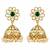 Aheli green kundan faux pearl choker necklace earring traditional jewellery set
