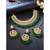 Aheli green indian ethnic kundan pearl fancy bridal traditional necklace jewellery set with earrings