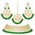Aheli green indian ethnic kundan pearl fancy bridal traditional necklace jewellery set with earrings