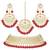 Aheli red indian ethnic kundan pearl fancy bridal traditional necklace jewellery set with earrings