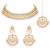 Aheli kundan & purple beads studded choker necklace earring maang tikka traditional jewellery set