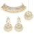 Aheli white kundan pearl choker necklace earring maang tikka traditional jewellery set for women