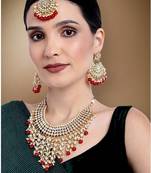 Aheli wedding wear choker necklace with maang tikka set ethnic fashion gift for women