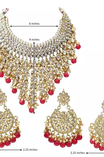 Aheli wedding wear choker necklace with maang tikka set ethnic fashion gift for women