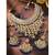 Aheli traditional kundan & pearl drop blue choker necklace earring set with maang tikka for women