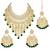 Aheli traditional kundan & pearl drop bridal dulhan necklace earring with maang tikka jewellery set for women