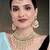 Aheli traditional kundan & pearl drop pink choker necklace earring set with maang tikka for women