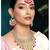 Aheli traditional kundan & pearl drop rani pink choker necklace earring set with maang tikka for women