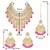 Aheli traditional kundan & pearl drop rani pink choker necklace earring set with maang tikka for women
