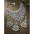Aheli traditional kundan & pearl drop choker necklace earring set with maang tikka for women