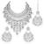Aheli traditional kundan & pearl drop choker necklace earring set with maang tikka for women