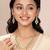 Aheli white kundan long necklace set with earring for women