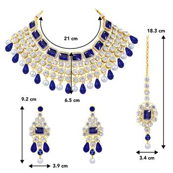 Aheli choker necklace with maang tikka earrings traditional bridal wedding jewellery set for women 4