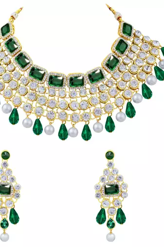 Aheli choker necklace with maang tikka earrings traditional bridal wedding jewellery set gift for women