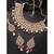 Aheli pink choker necklace with maang tikka & dangle earrings indian traditional jewellery set for women