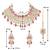 Aheli pink choker necklace with maang tikka & dangle earrings indian traditional jewellery set for women