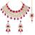 Aheli rani pink choker necklace with maang tikka earrings indian traditional jewellery set gift for women