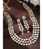 Aheli traditional kundan long necklace with earring jewellery set gift for women