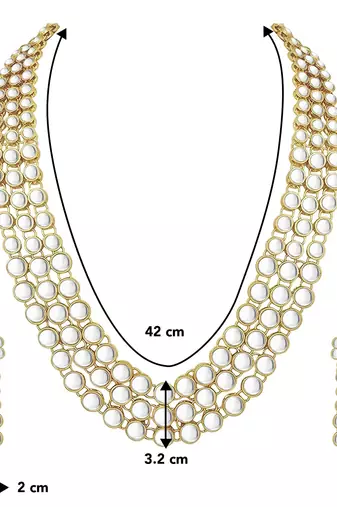 Aheli traditional kundan long necklace with earring jewellery set gift for women