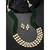 Aheli traditional green long necklace jewellery set with earring gift for women