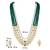 Aheli traditional green long necklace jewellery set with earring gift for women