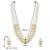 Aheli traditional white long necklace jewellery set with earring for women