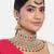 Aheli red & green kundan embellished handcrafted jewellery set for women