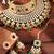 Aheli red & green kundan embellished handcrafted jewellery set for women