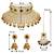 Aheli red & green kundan embellished handcrafted jewellery set for women