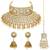 Aheli indian ethnic bridal big choker necklace earrings maang tikka traditional jewellery set for women