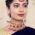 Aheli choker necklace with earrings maang tikka for women indian traditional jewellery set