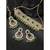 Aheli bridal kundan green choker necklace with earrings maang tikka for women jewellery set
