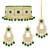 Aheli bridal kundan green choker necklace with earrings maang tikka for women jewellery set