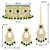Aheli bridal kundan green choker necklace with earrings maang tikka for women jewellery set
