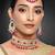Aheli kundan choker necklace with earrings maang tikka for women traditional jewellery set