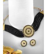 Aheli kundan choker necklace with round earrings traditional jewellery set for womens