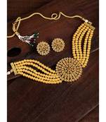 Aheli choker necklace with round earrings traditional jewellery set gift for women