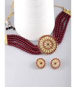 Aheli kundan choker necklace with round earrings traditional jewellery set for womens