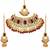 Aheli bridal kundan pearl choker necklace with earrings maang tikka for women indian traditional jewellery set