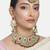 Aheli kundan pearl adjustable choker necklace with earrings maang tikka for women indian traditional jewellery set