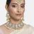 Aheli kundan pearl adjustable choker necklace with earrings maang tikka for women indian traditional jewellery set