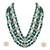 Aheli green layered long necklace jewellery set with floral earrings for women