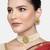 Aheli gold stone beaded adjustable necklace jewellery set for women