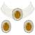 Aheli gold stone beaded adjustable necklace jewellery set for women