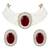 Aheli maroon stone beaded adjustable necklace jewellery set for women girls